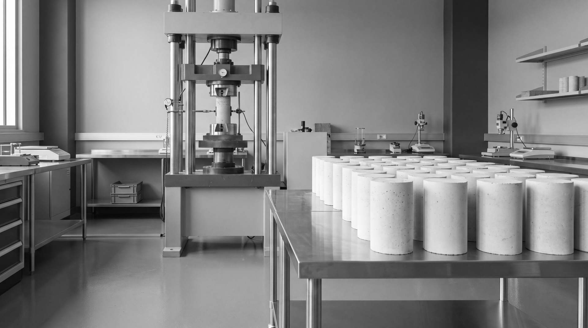 Close-up of NuGreen clinker-free cement technology in a modern production environment